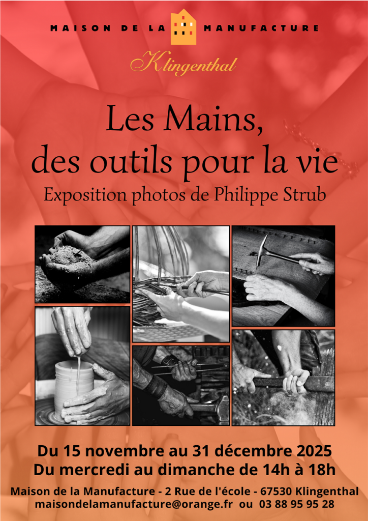 Affiche exposition : Les Mains des outils pour la vie